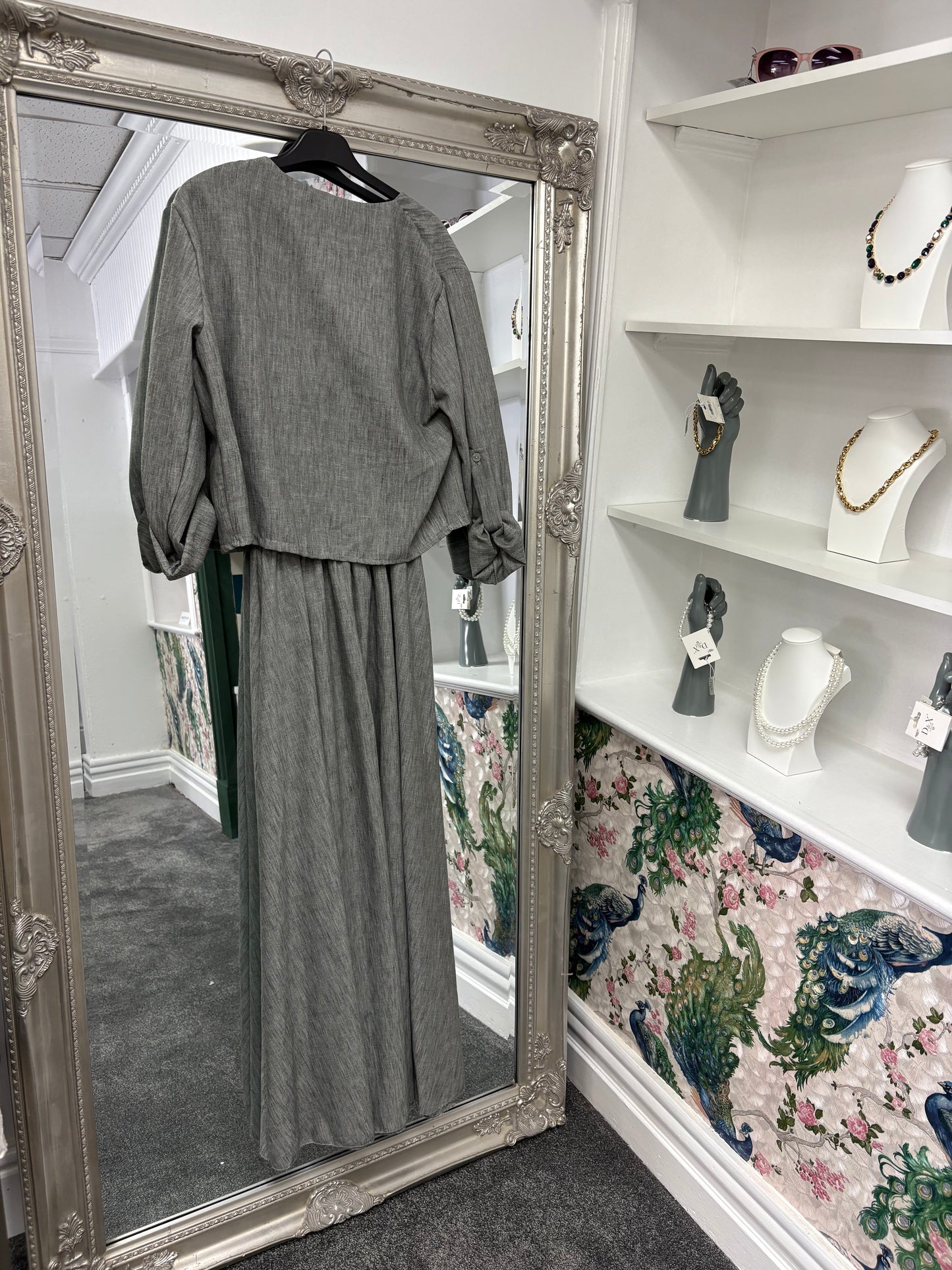 Grey Dress with Jacket One Size Fits 8-16/18