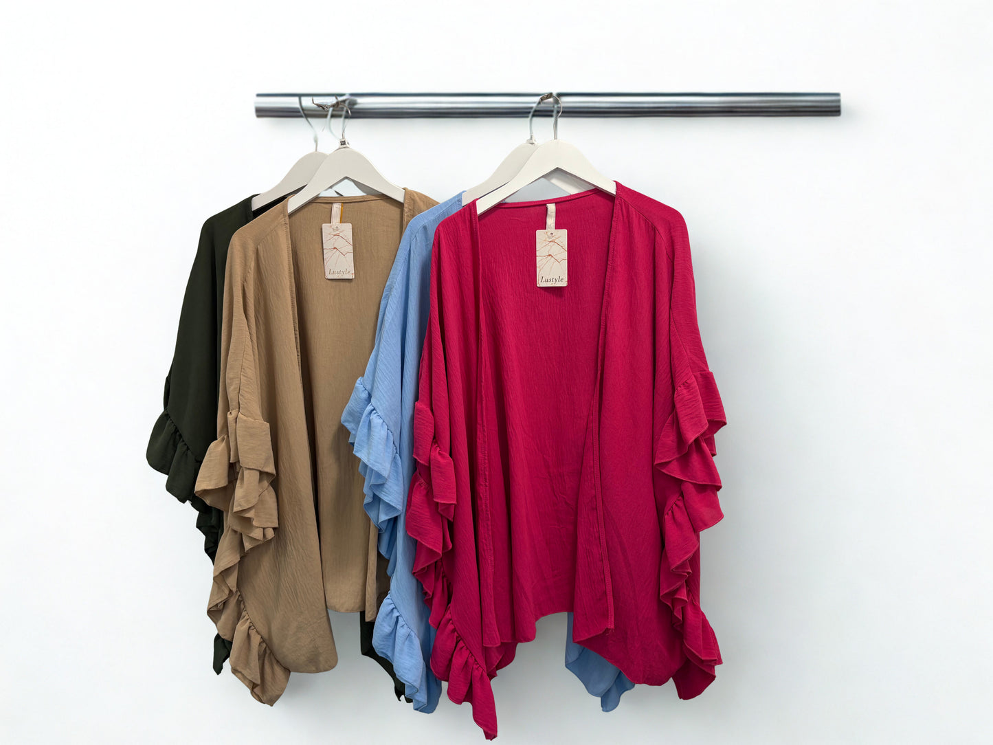 Frill Sleeve Kimono One Size 8-24/26