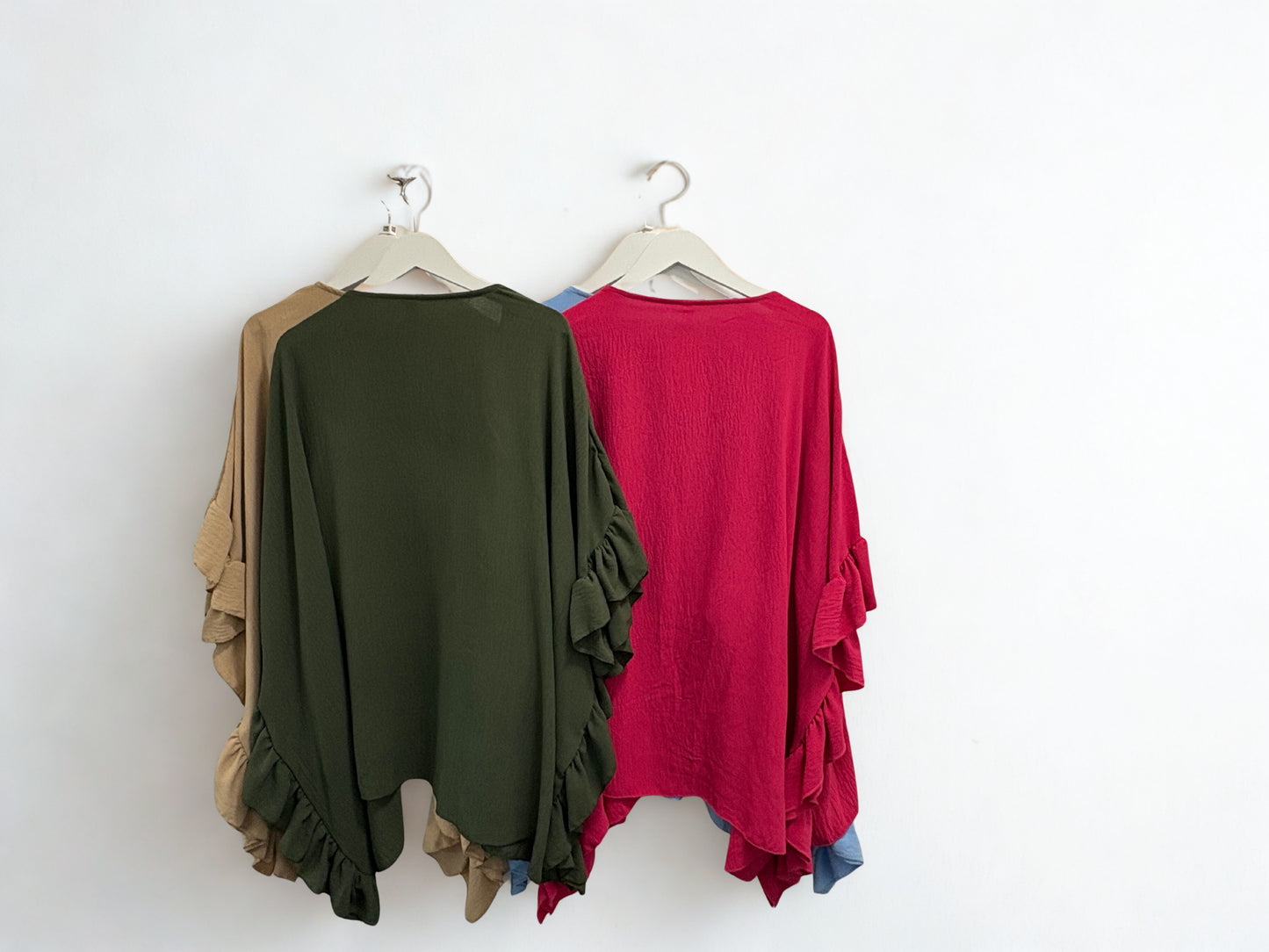 Frill Sleeve Kimono One Size 8-24/26