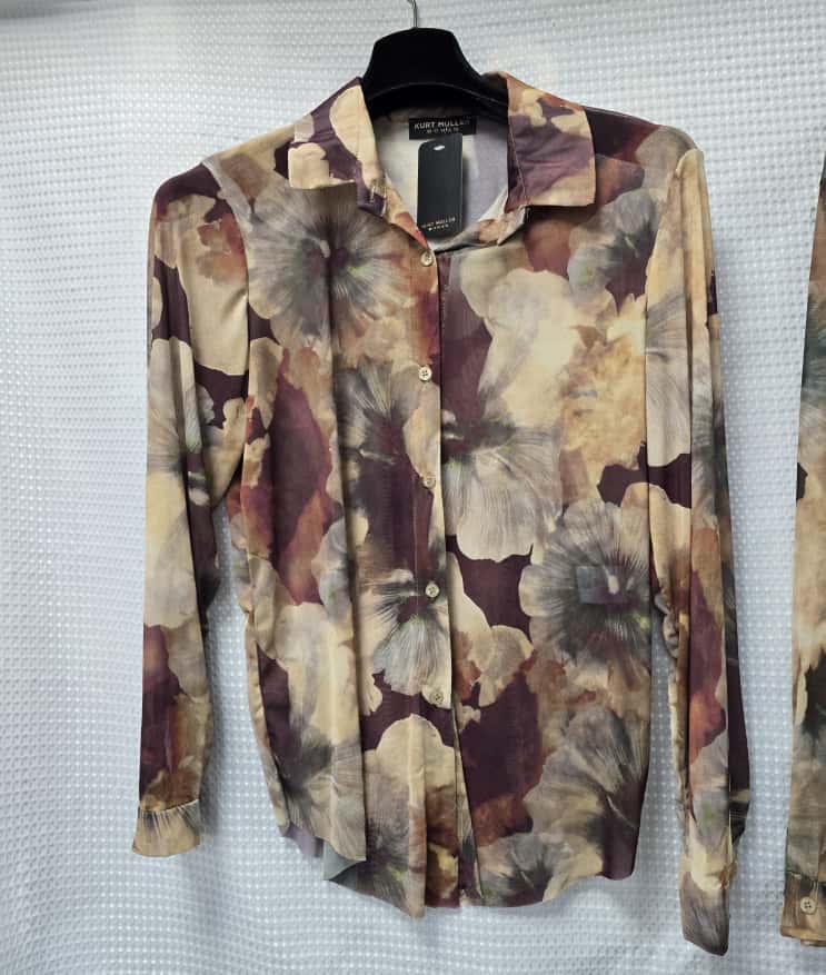 Vintage Floral Sheer Shirt – One Size up to UK 16