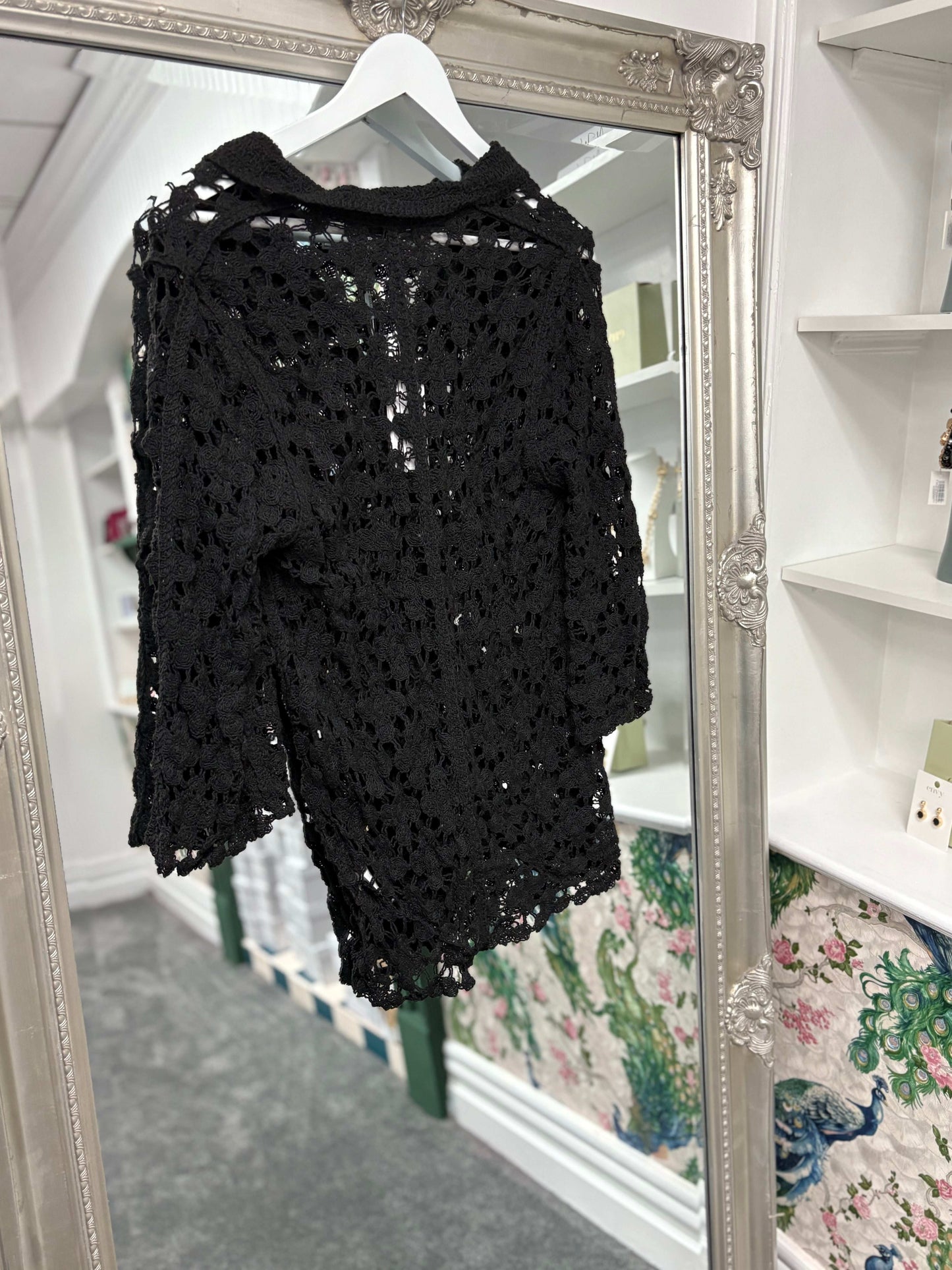 Luxtyle Flower Crochet Shirt One Size 8-14/16