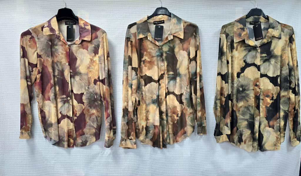 Vintage Floral Sheer Shirt – One Size up to UK 16