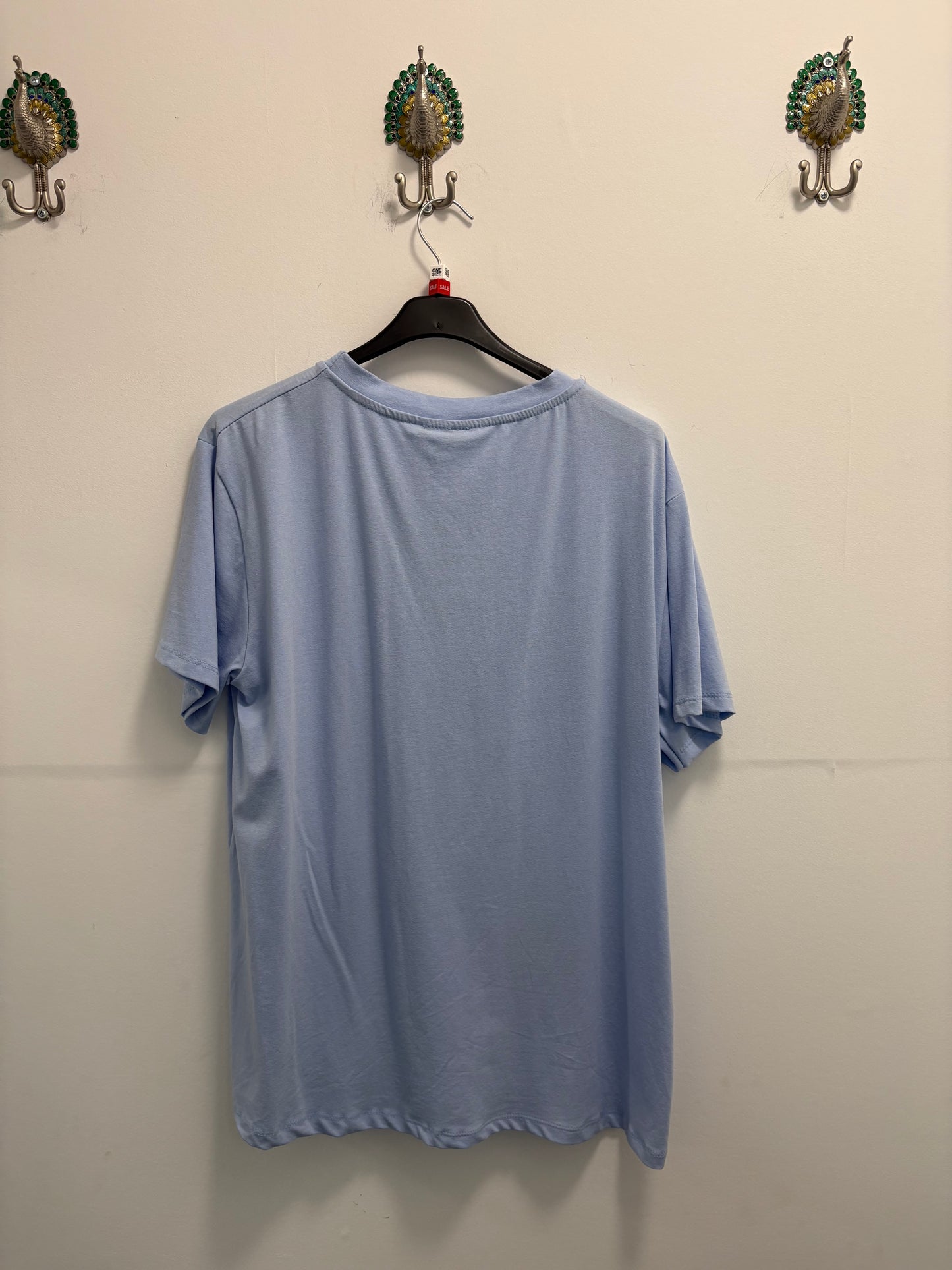 Blue Daisy Print T-Shirt | One Size Fits 8–18