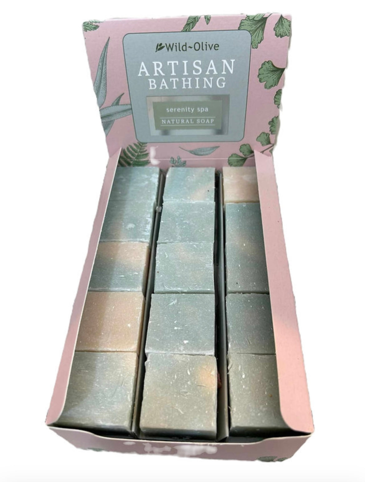 Luxurious Wild Olive Natural Soap bar, showcasing a creamy texture and earthy green hue, crafted for gentle, eco-friendly cleansing.