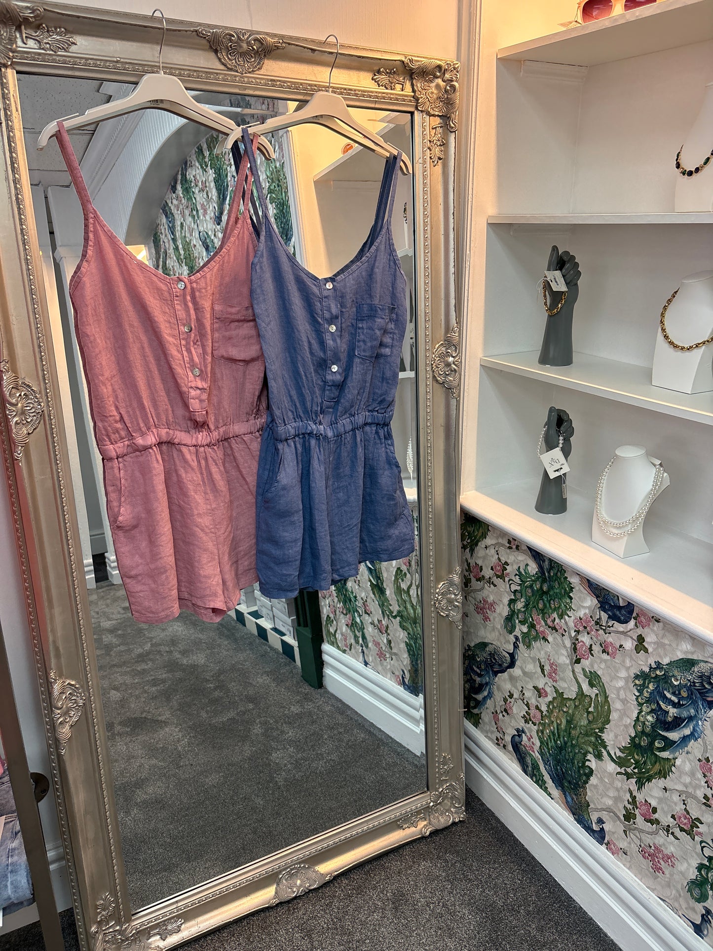 Linen Playsuit | Lightweight Summer One Piece – One Size 8-12