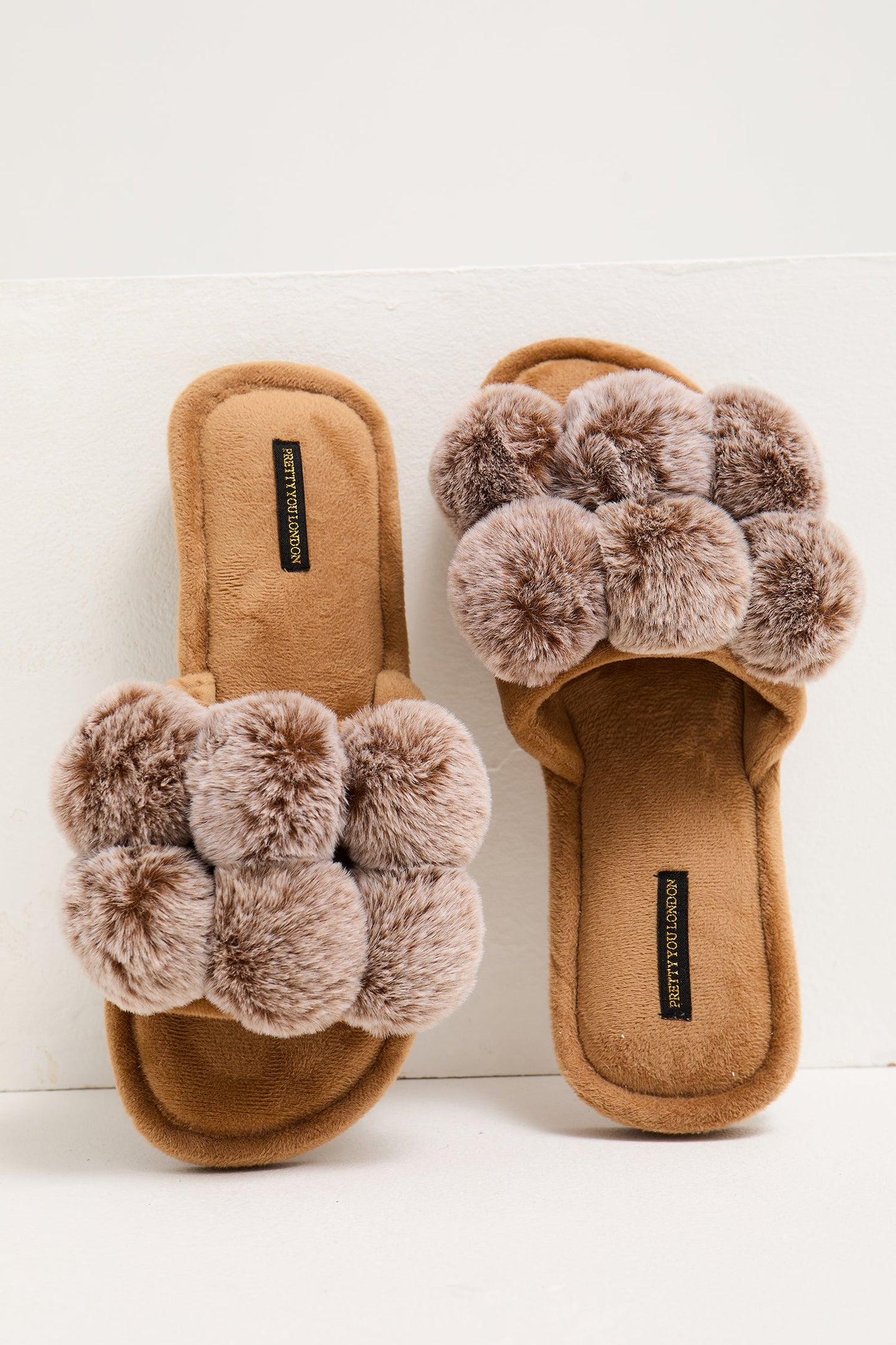Dolly Slippers in Caramel