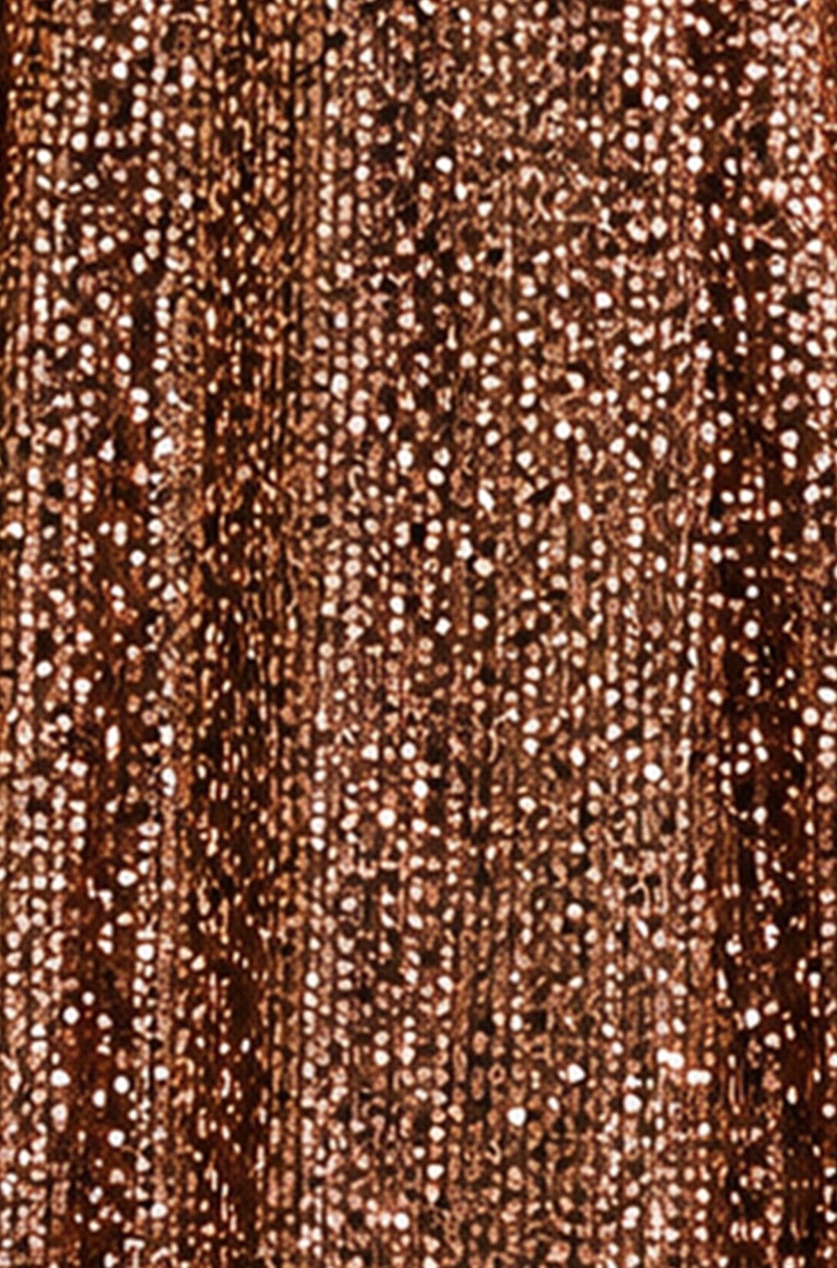 Yumi Copper Sequin Long Sleeve Midi Dress