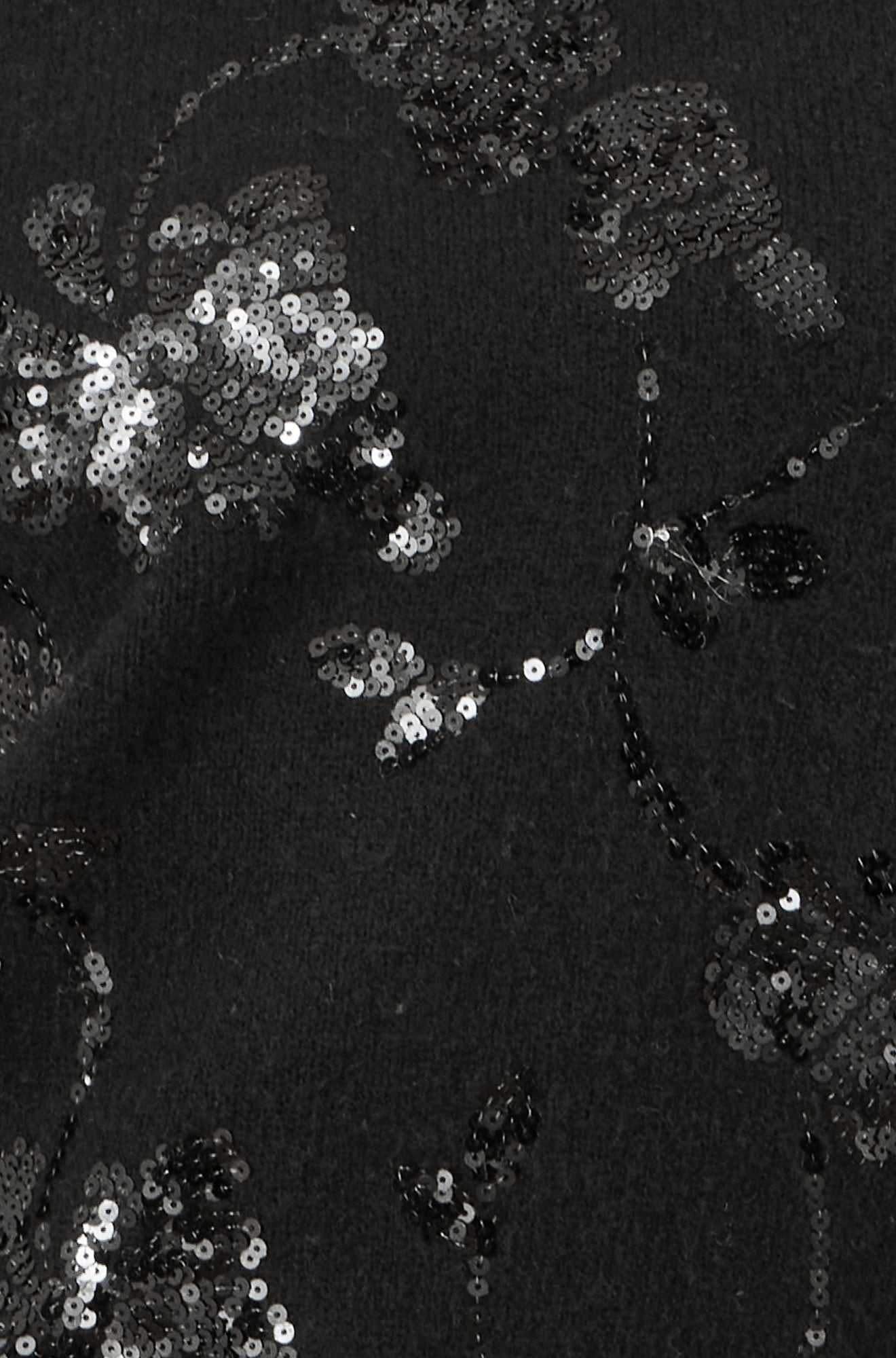 Yumi Black Relaxed Knitted Jumper With Sequin Detail