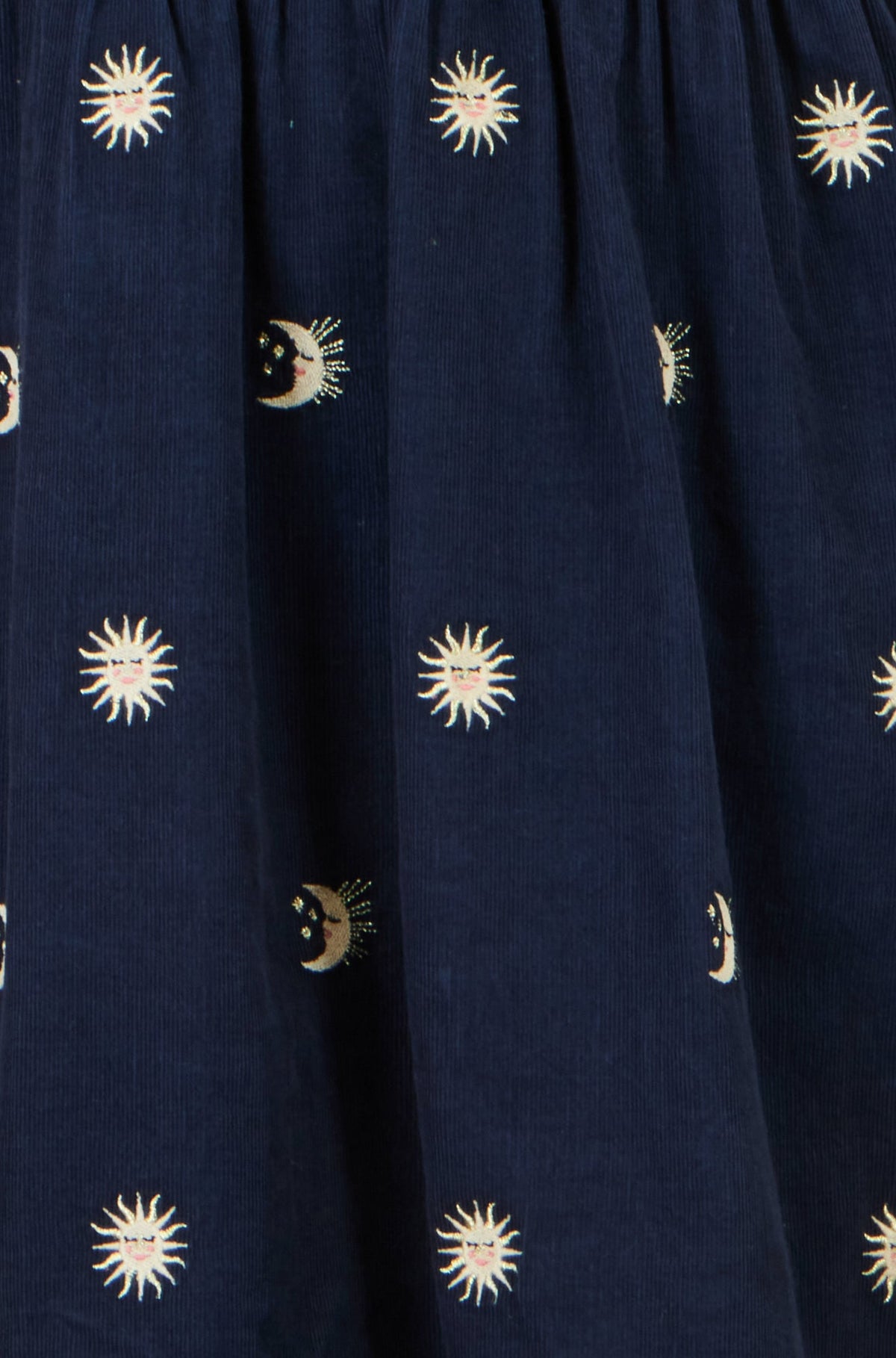 Yumi Navy Cosmic Embroidered Cord Tunic