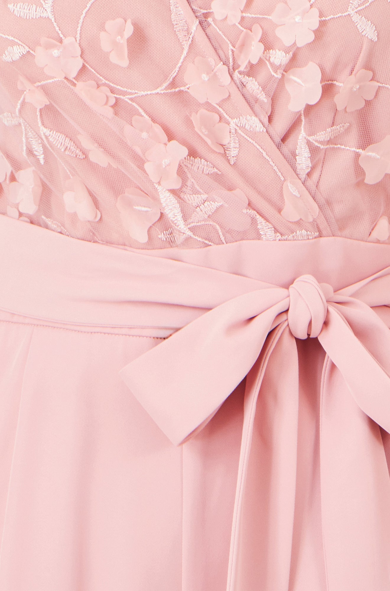 Yumi Pink Flower Applique Jumpsuit
