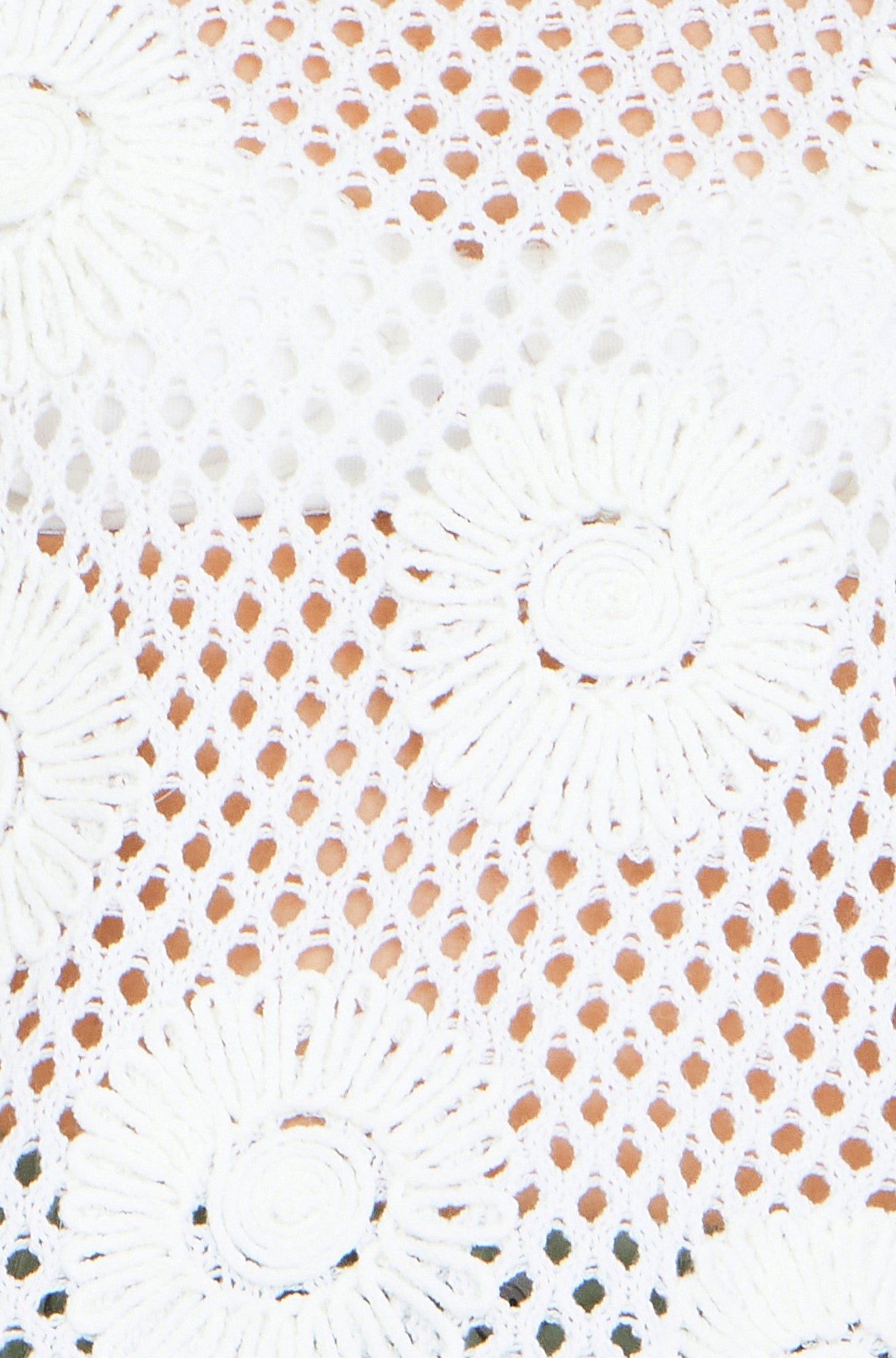 Yumi White Flower Crochet Jumper