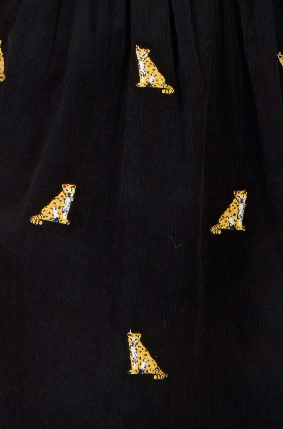 Yumi Black Leopard Embroidered Cord Tunic