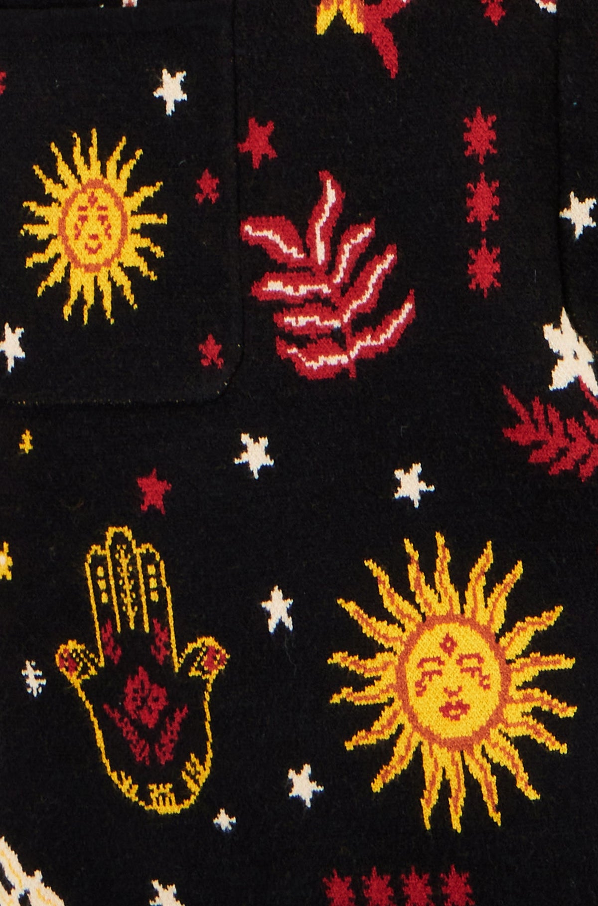 Yumi Black Cosmic Intarsia Knitted Tunic Dress