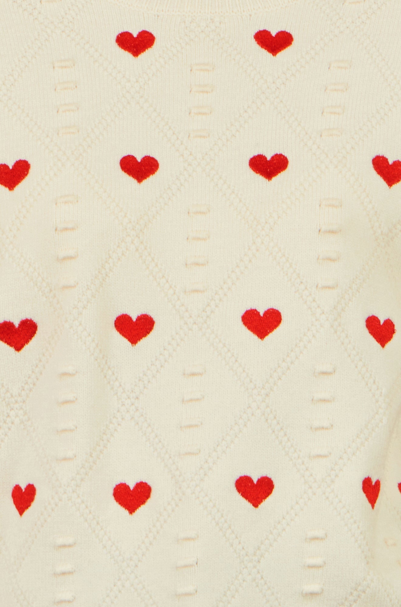 Yumi Ivory Embroidered Heart Jumper