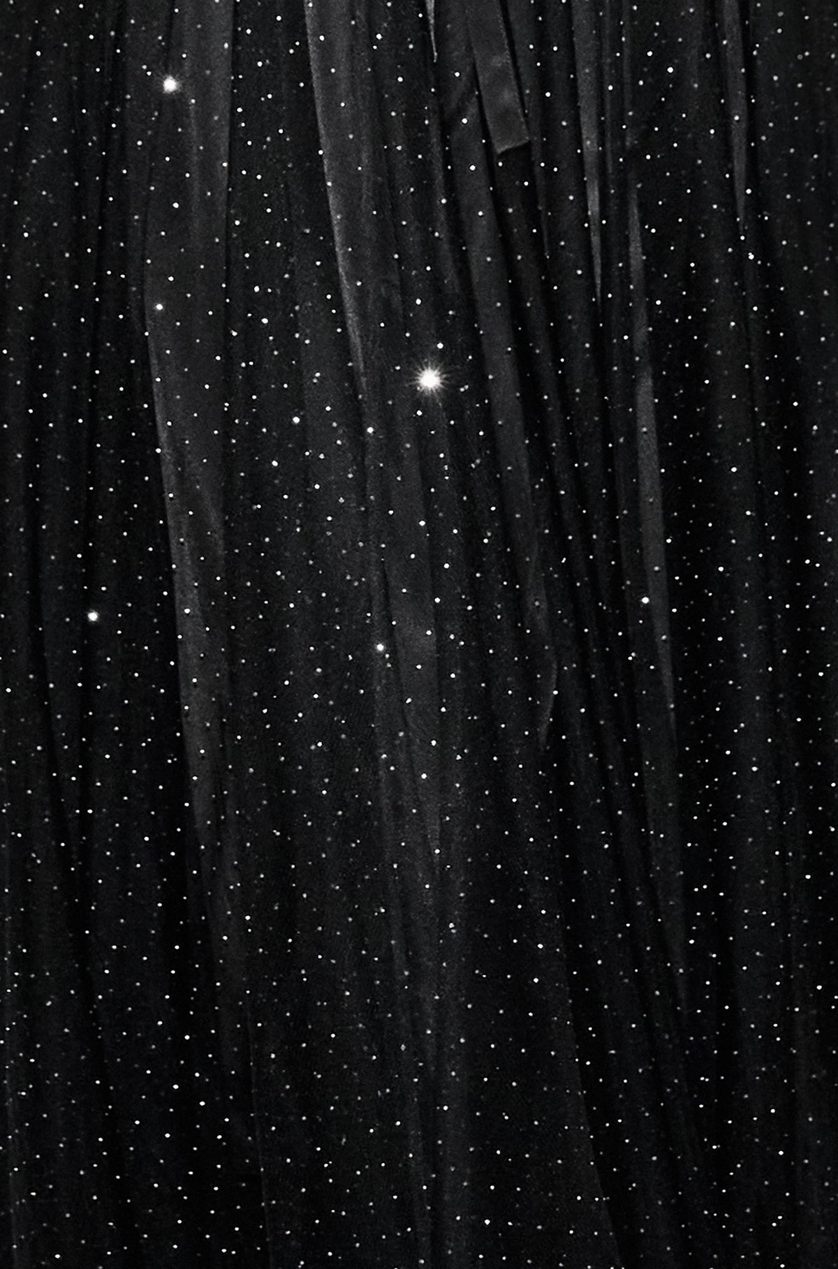 Yumi Black Diamonte Tulle Midi Skirt