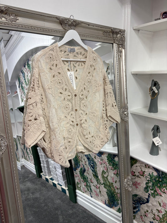Luxtyle Natural Cardigan One Size Fits 8-18