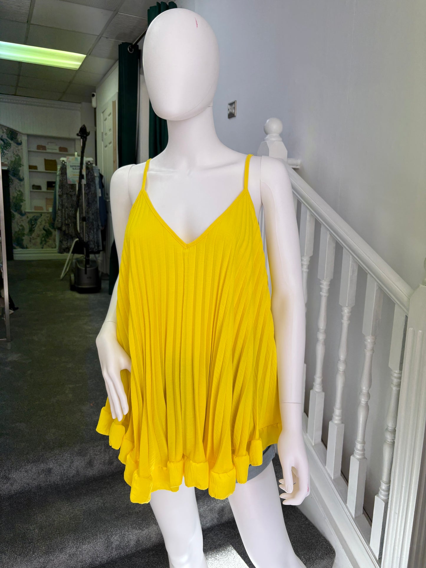 Pleated Strappy Top One Size Fits 8-22