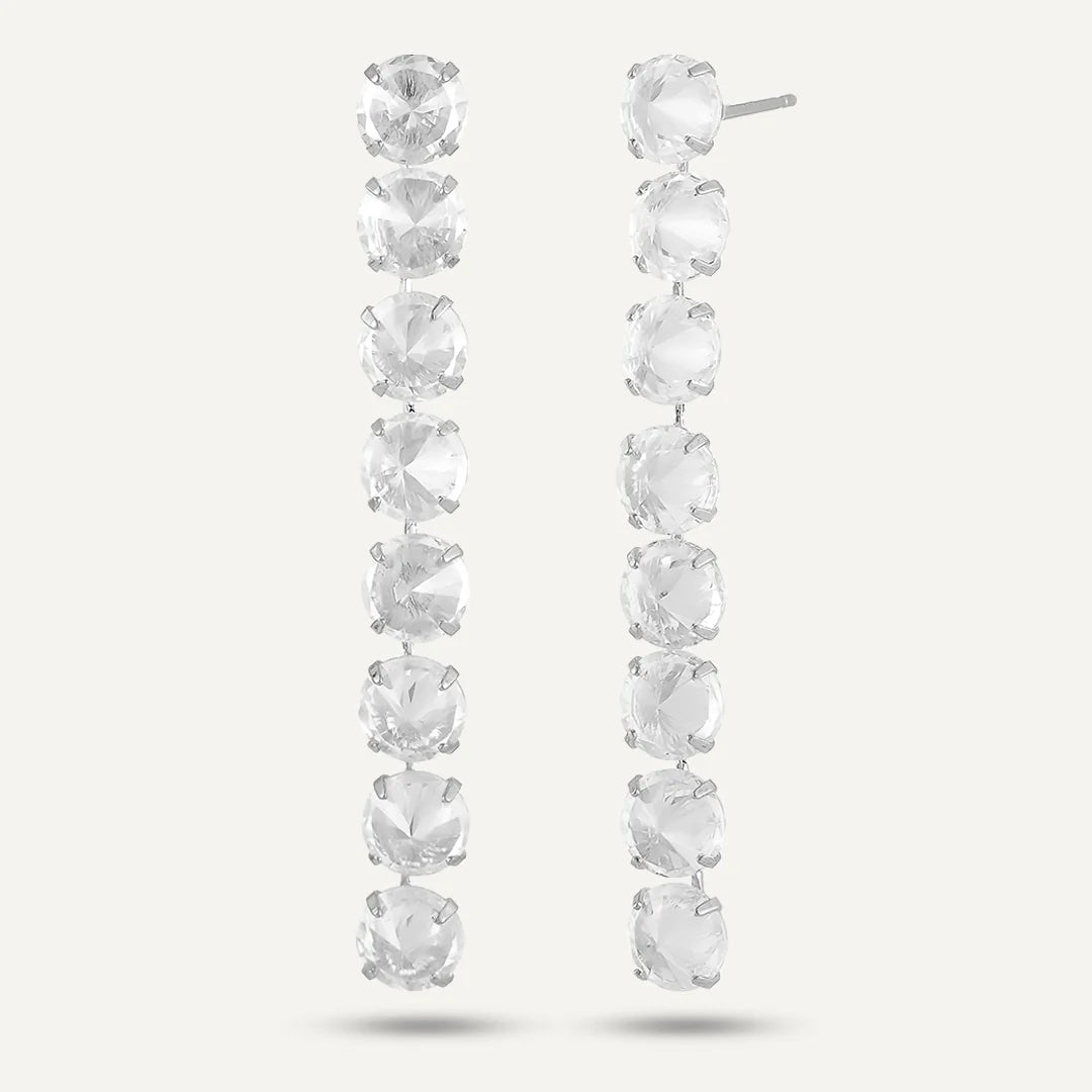 Elizabeth Crystal Post Drop Earrings