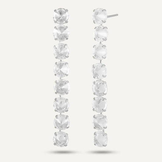 Elizabeth Crystal Post Drop Earrings