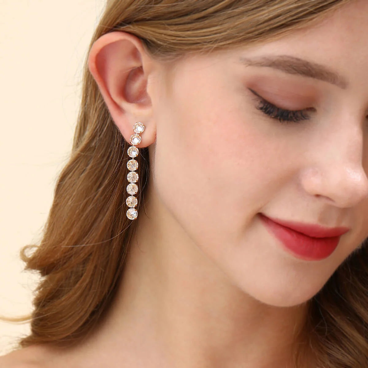 Elizabeth Crystal Post Drop Earrings