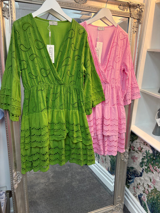Luxtyle Cross Over Cotton Dress One Size fits 8-16