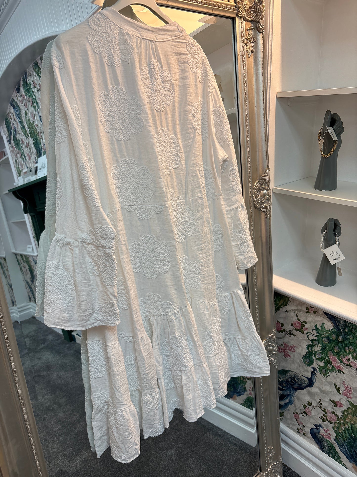 Cotton Dress with Flower Pattern One Size Fits 8-18