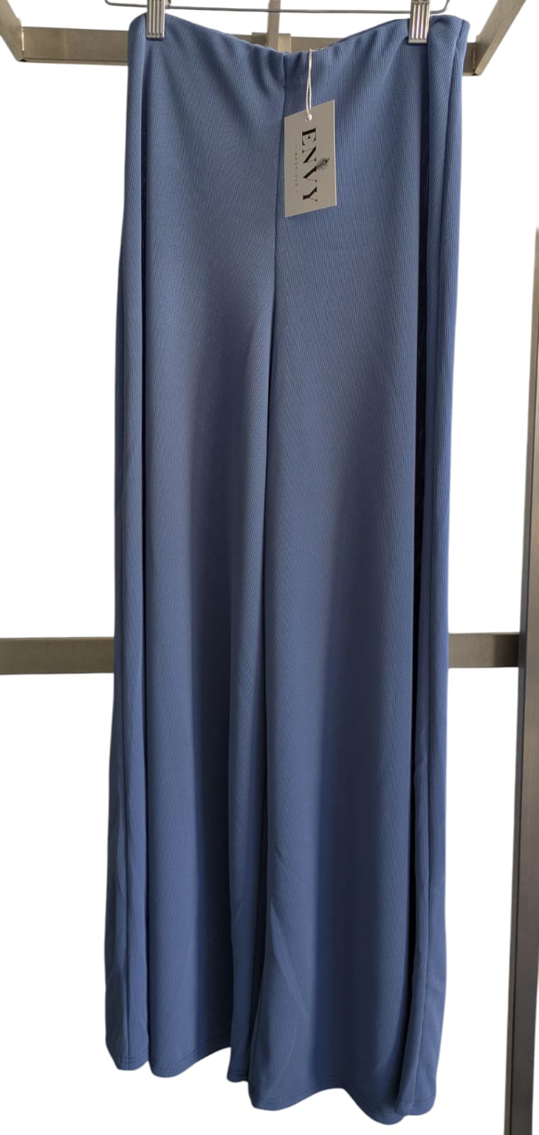 Stylish blue trousers from Luxtyle, designed to fit sizes 8-14 with a comfortable, versatile one-size style.