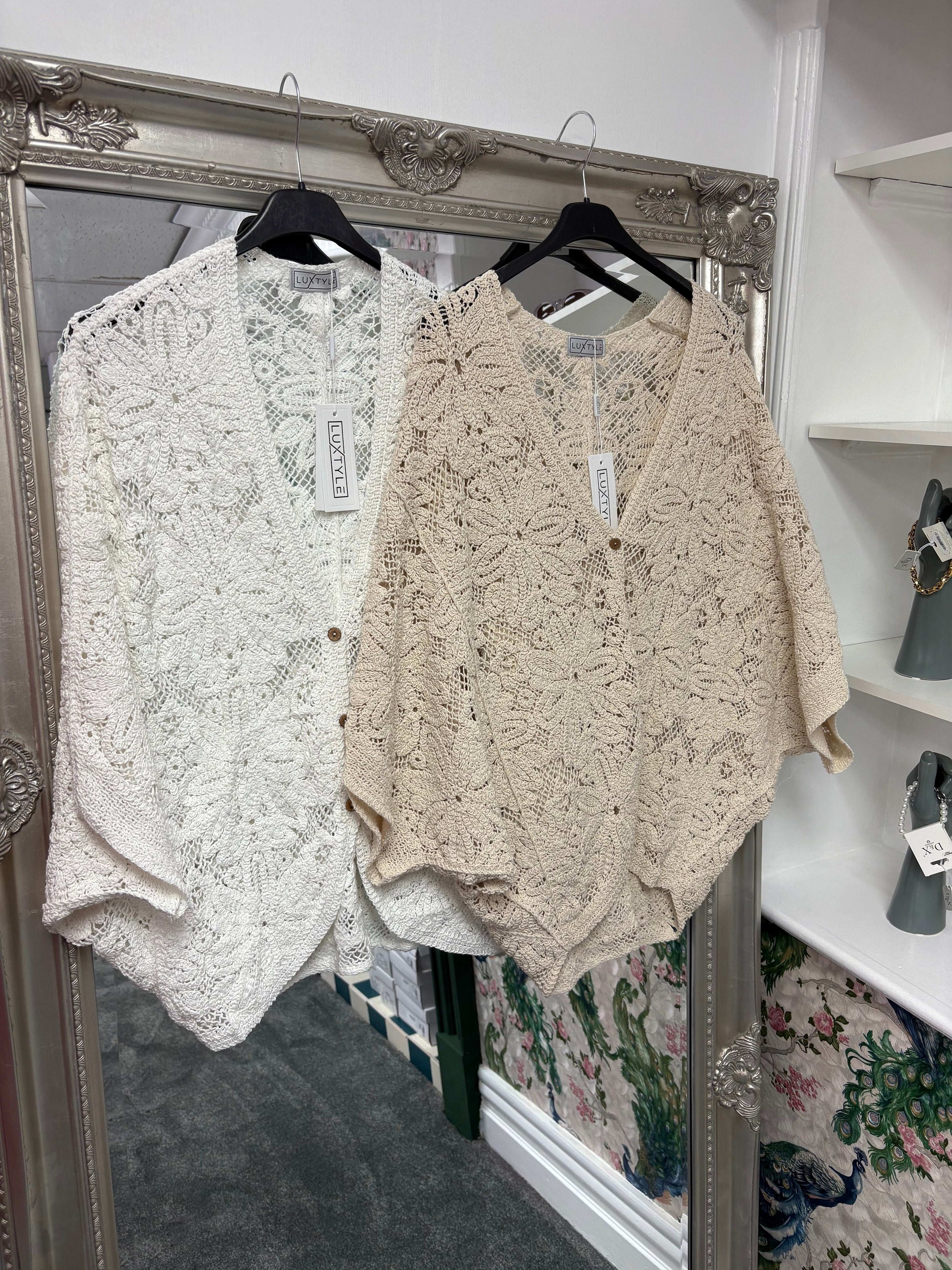 Luxtyle Batwing Crochet Cardigan One Size Fits 8-18
