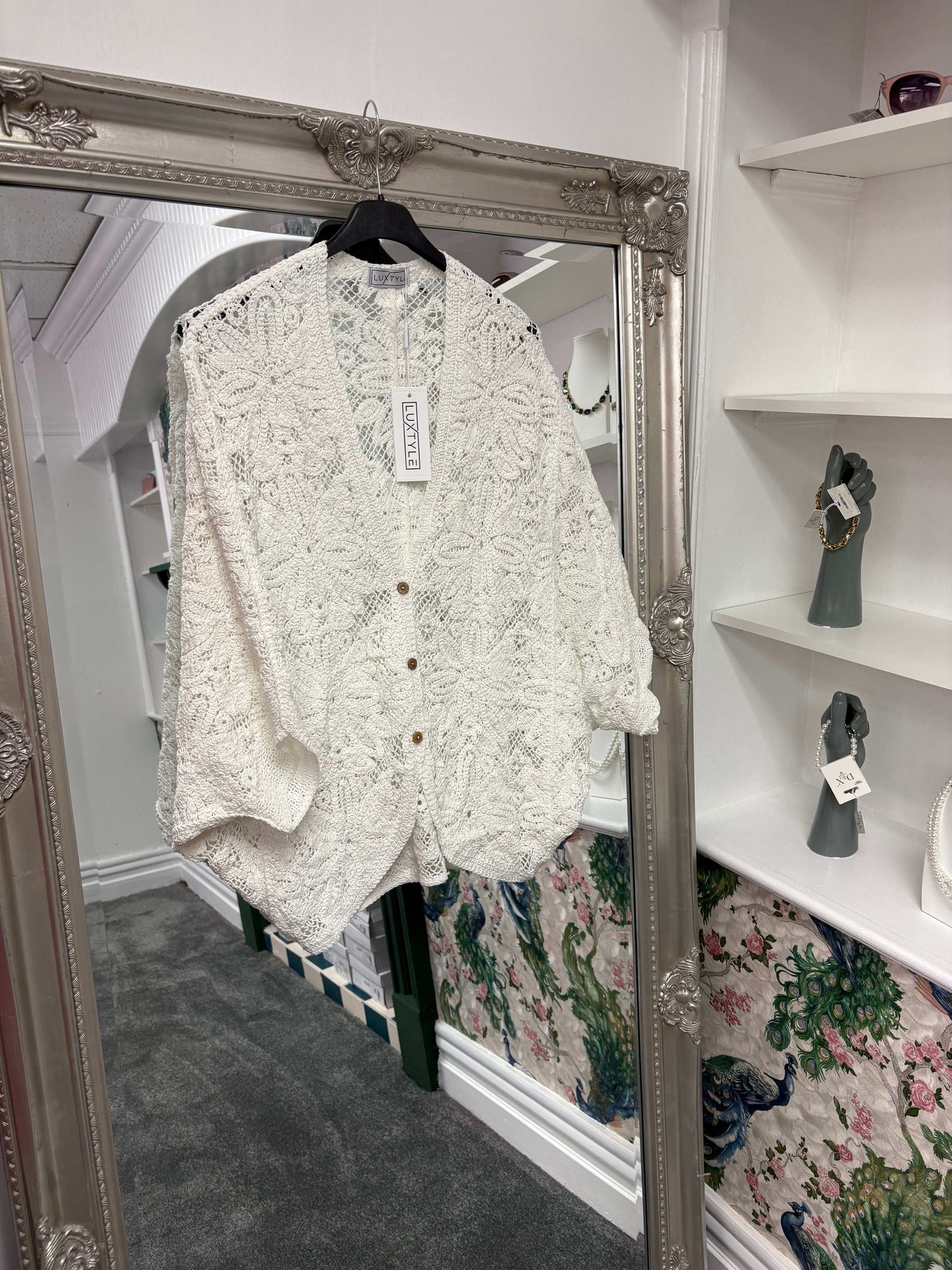Luxtyle Batwing Crochet Cardigan One Size Fits 8-18
