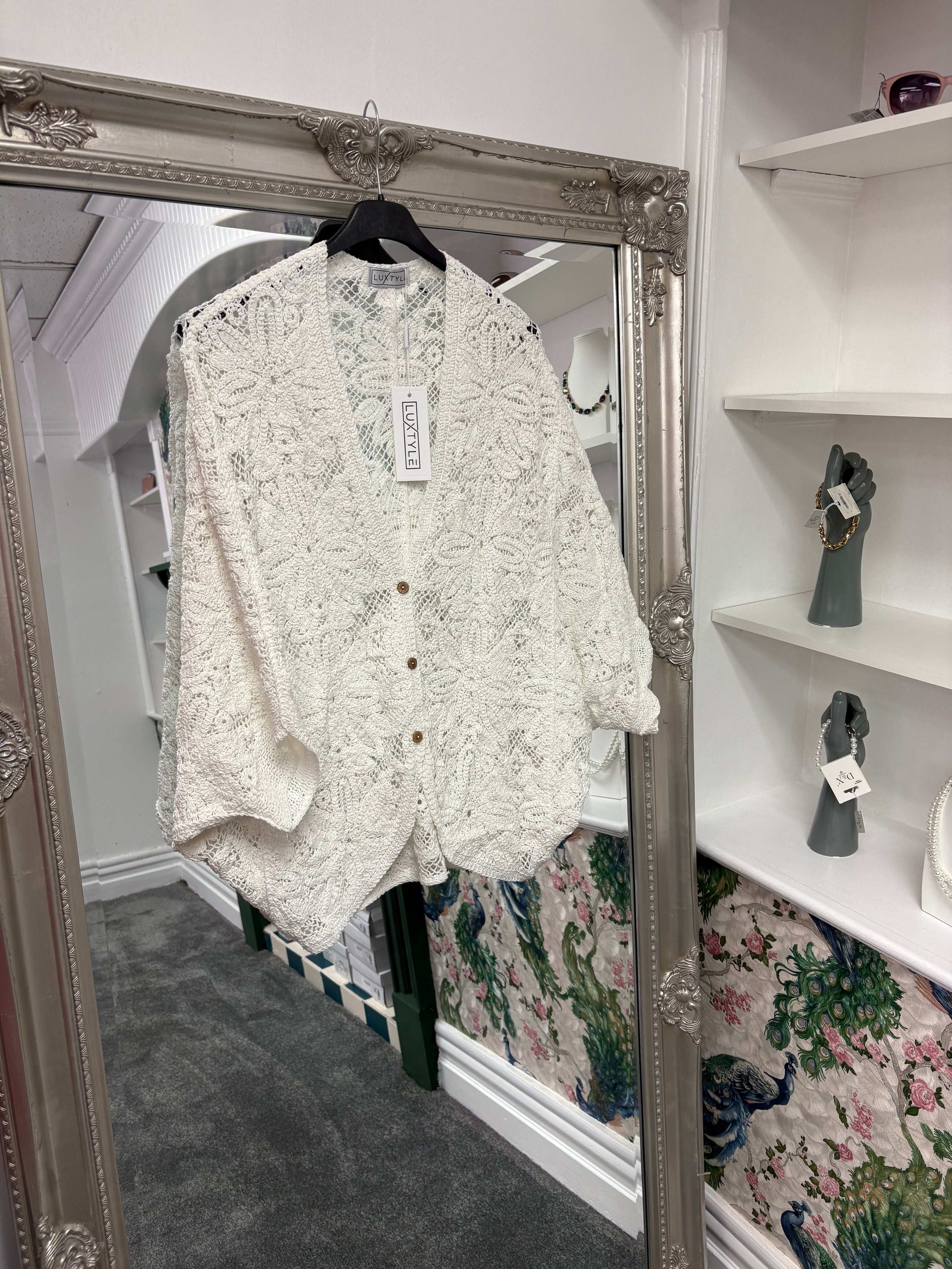 Luxtyle Batwing Crochet Cardigan One Size Fits 8-18