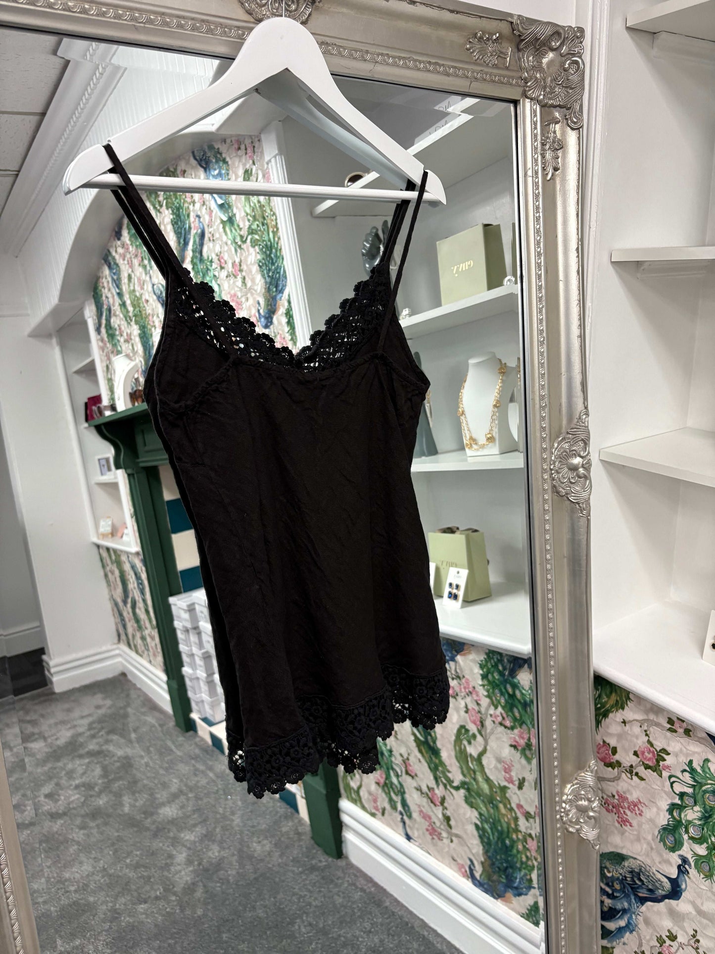 Luxtyle Linen Flower Strappy Top One Size 8-14