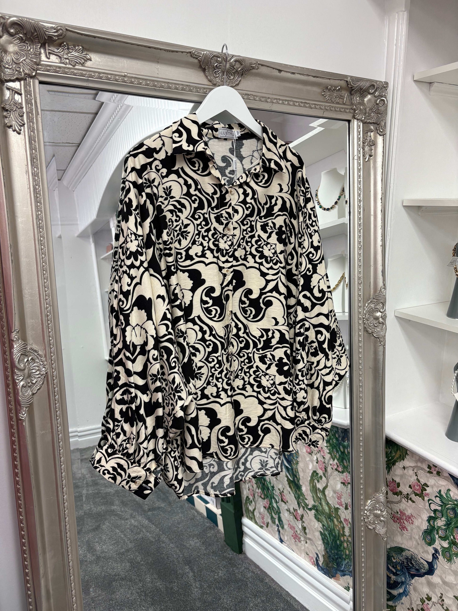 Luxtyle Patterned Blouse One Size Fits 8-18