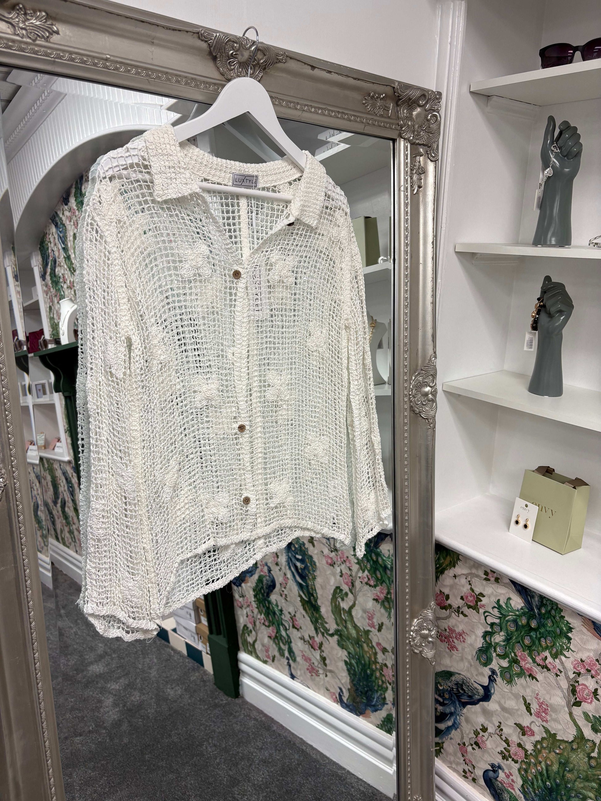 Luxtyle Square Crochet Shirt One Size 8-16/18