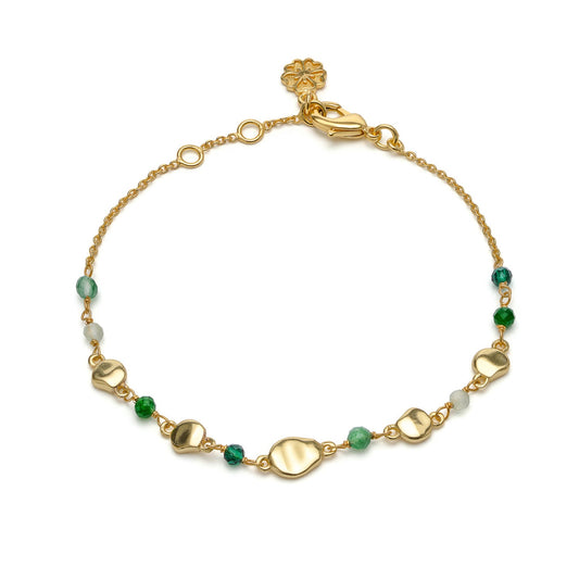 Sofia Nugget Bracelet  Green Hydro, Green Jade, Prehnite & Green Aventurine