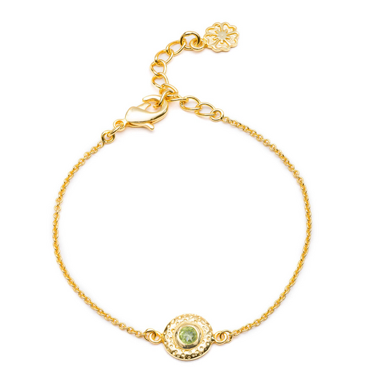 Luna Gemstone Bracelet Peridot