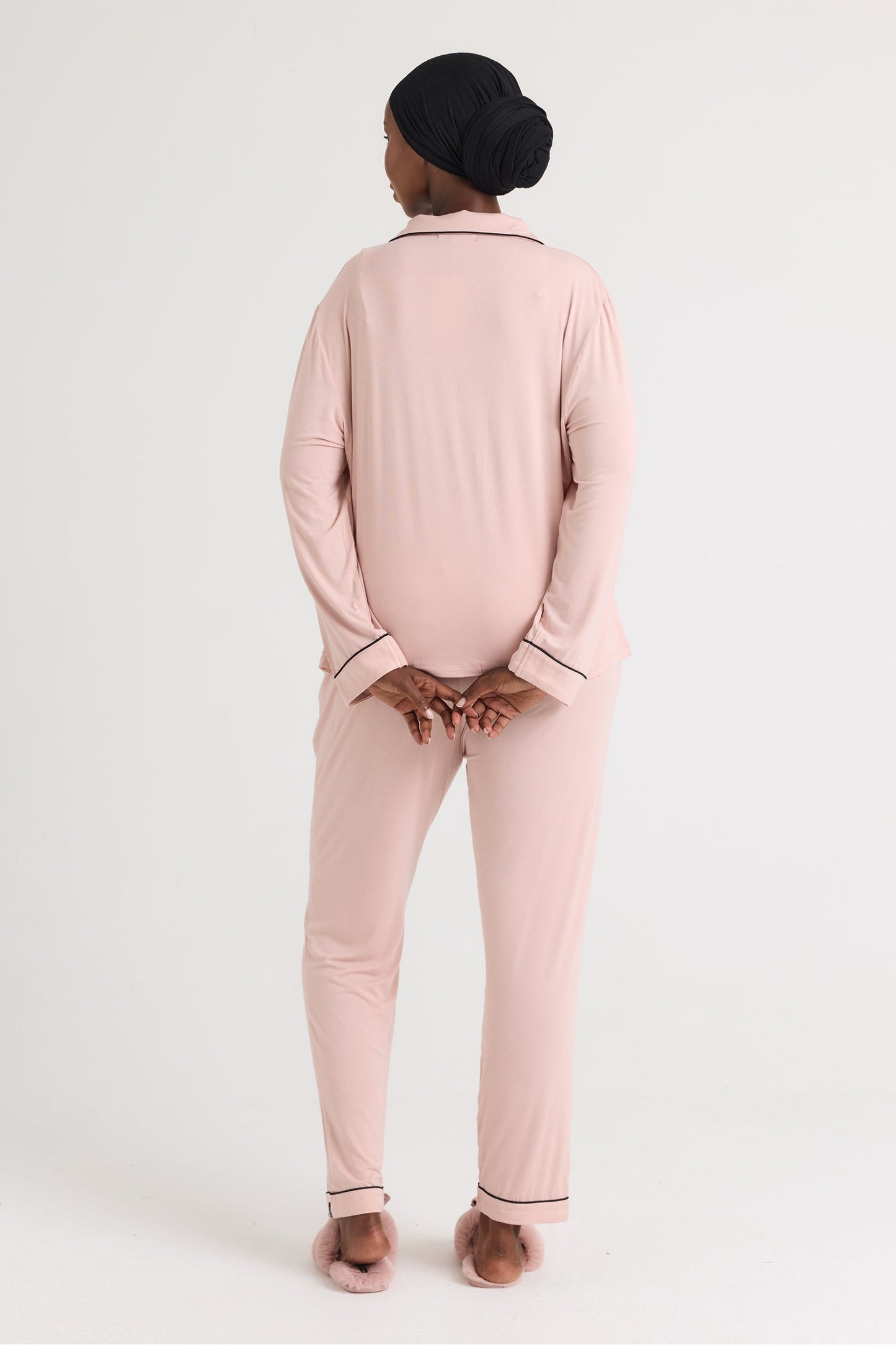 Bamboo Long Pyjama Set in Pink