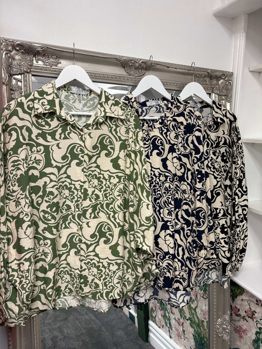 Luxtyle Patterned Blouse One Size Fits 8-18