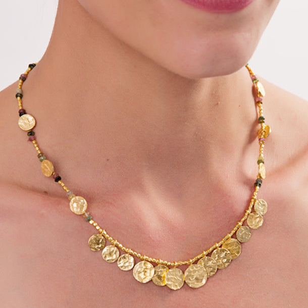 Cleo Coin Necklace: Apatite