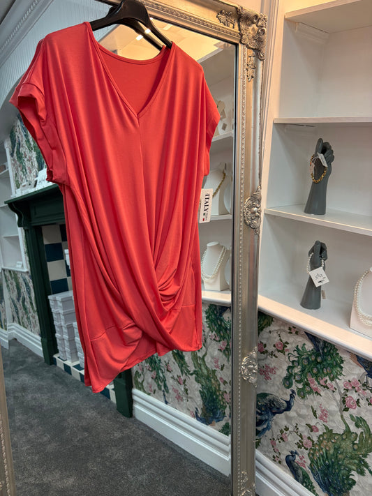 T-Shirt with Knot Detail One Size Fits 8-16/18