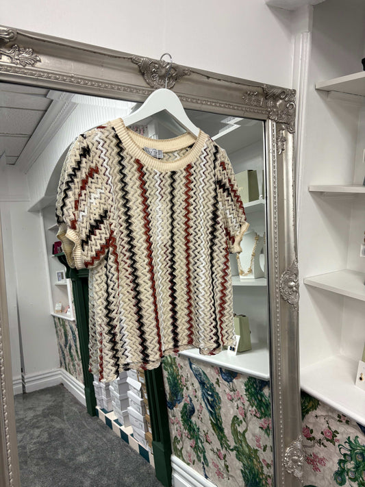 Luxtyle Zig Zag Top One Size 8-14