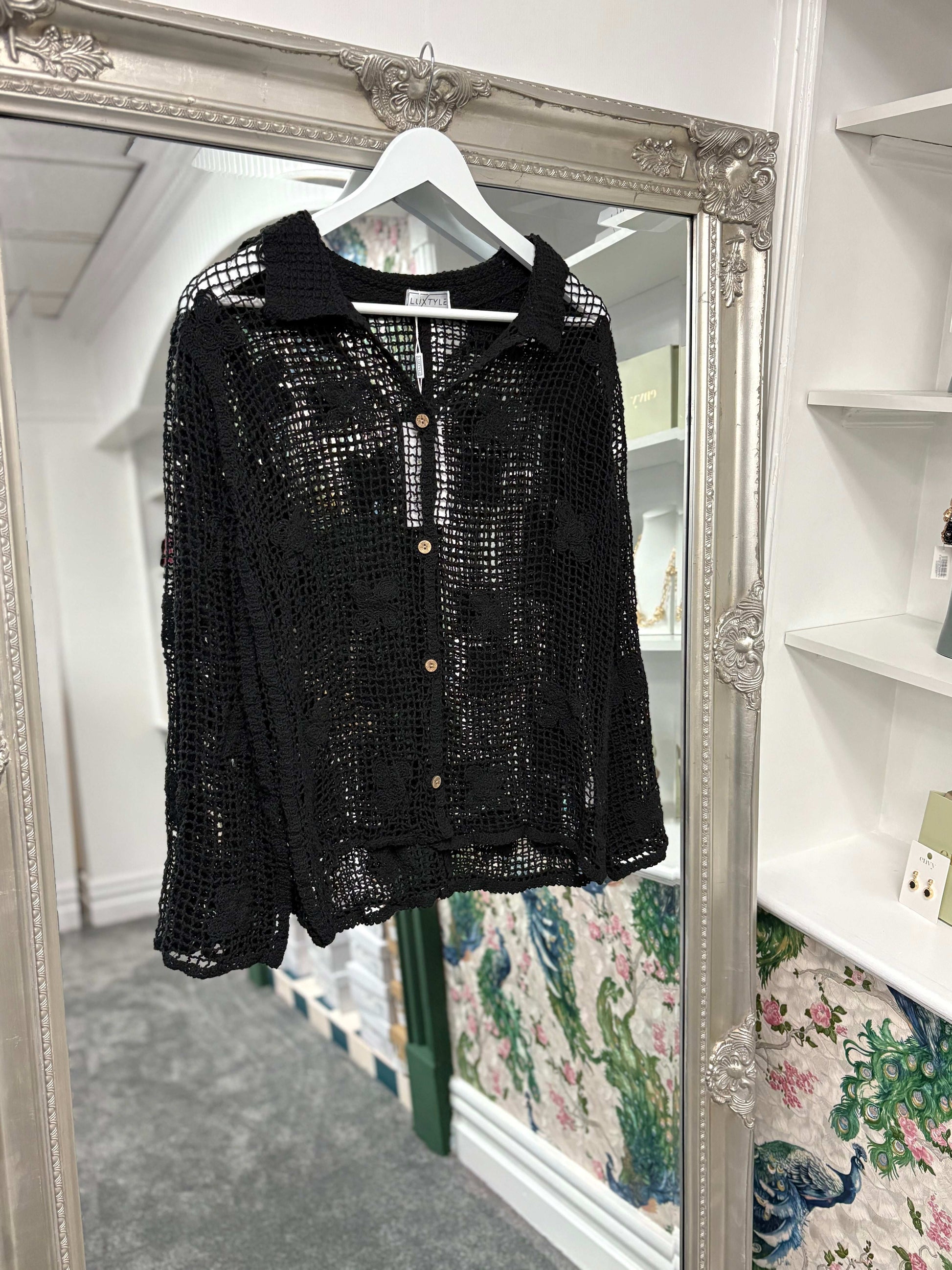 Luxtyle Square Crochet Shirt One Size 8-16/18