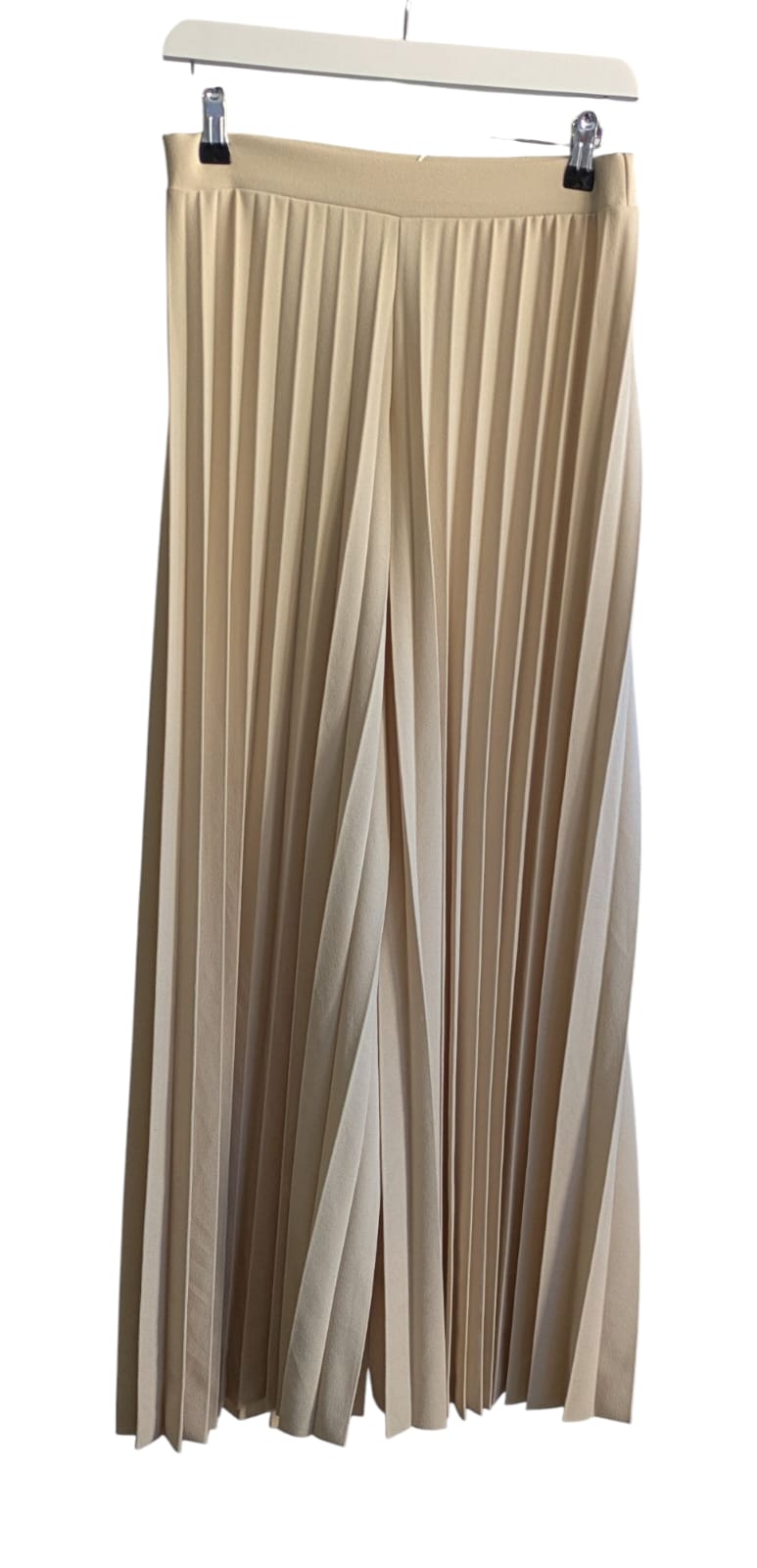 Pleated Trousers Ivory One Size Fits 8-14