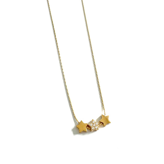 Cassiopeia Luxe 18k Gold Plated  Delicate Star Cluster Necklace