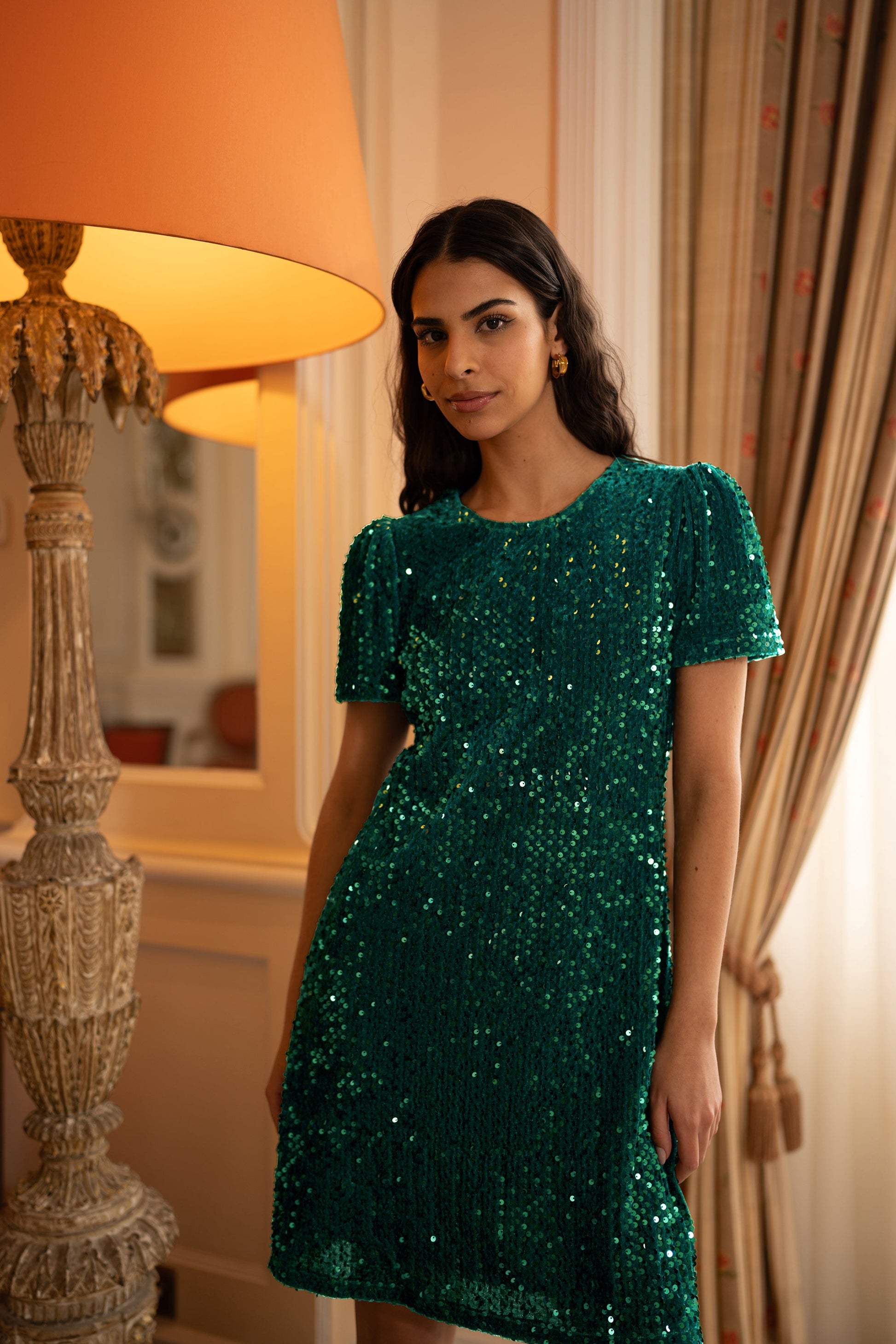 Yumi Green Sequin Tunic Dress – Envy Boutique