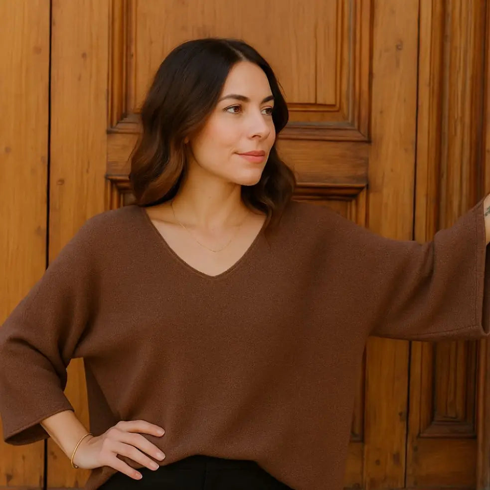 V Classic Soft Touch Drop Sleeve Knit One Size up to 18