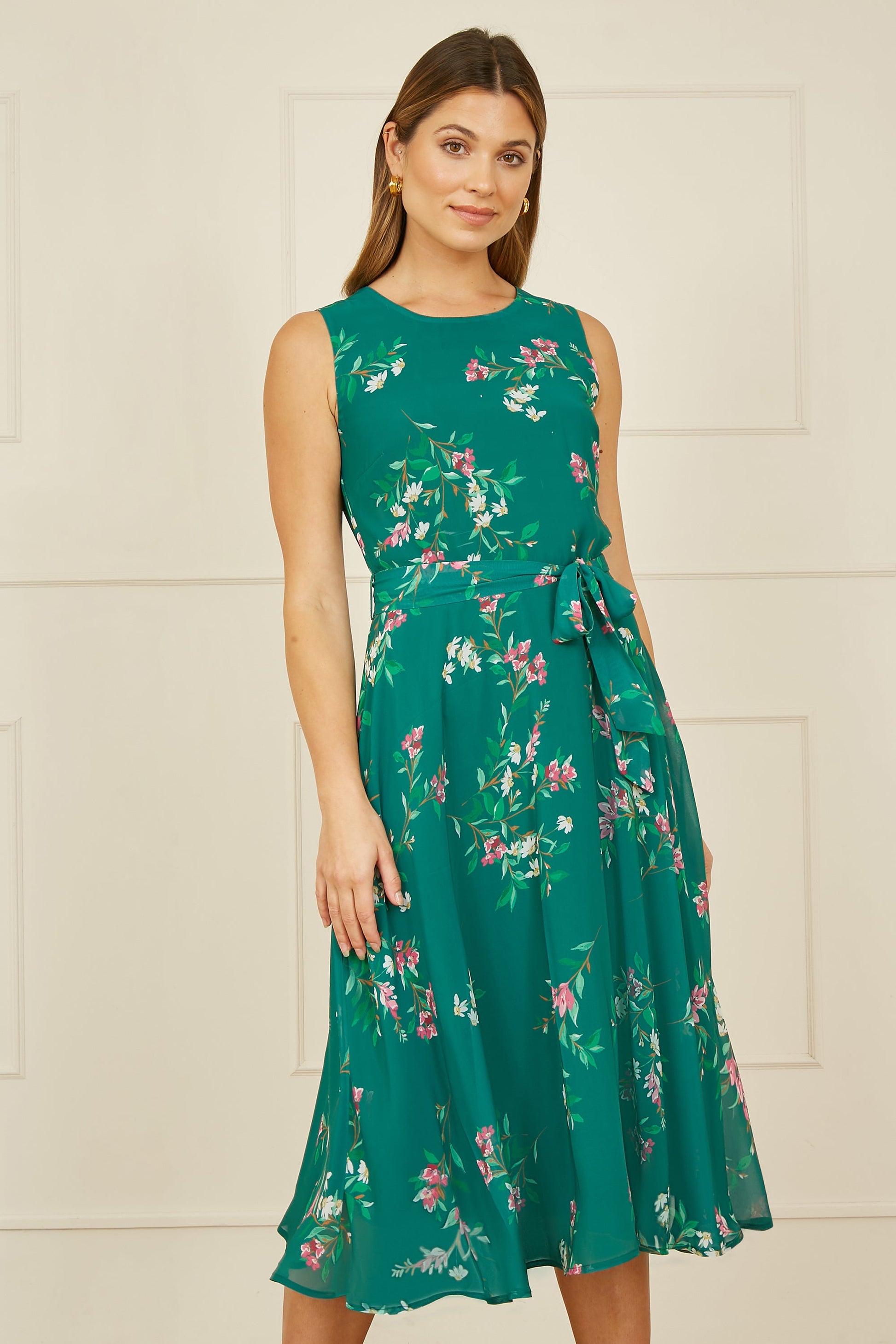 daisy print skater dress Buy Yumi Green Daisy Mirror Placement Skater Dress With Angel Sleeves from Next USA