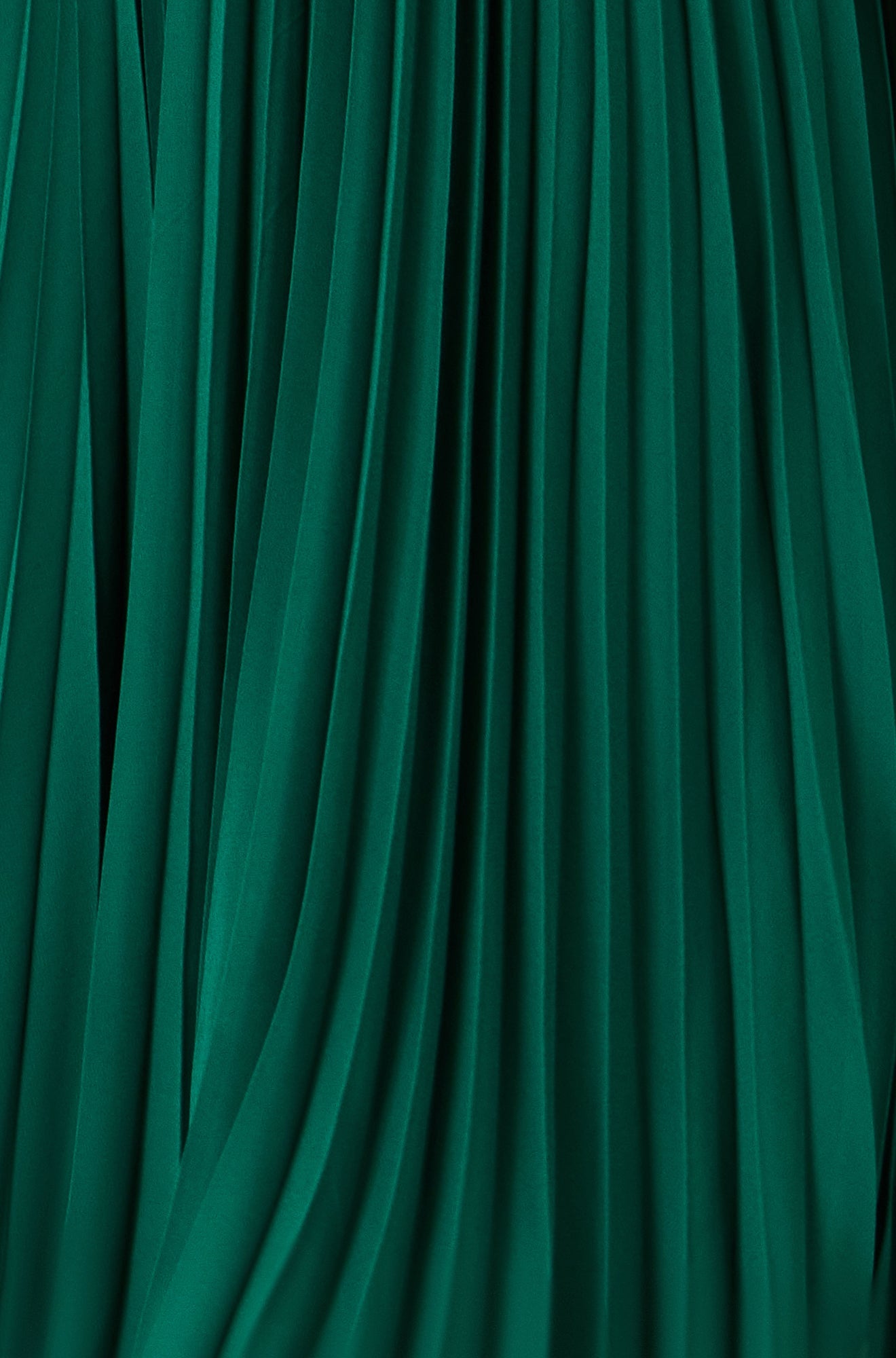 Yumi Green Pleated Wrap Midi Dress