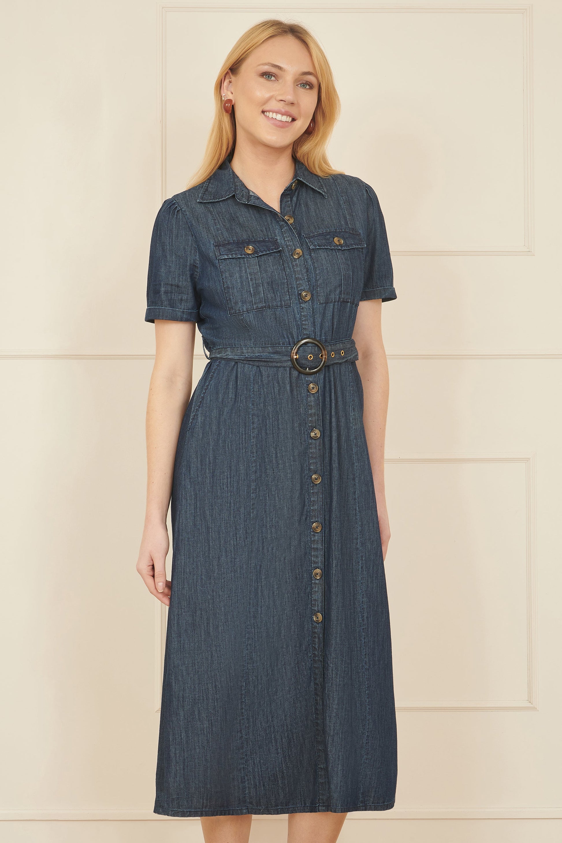 Yumi Blue Chambray Utility Midi Denim Shirt Dress – Envy Boutique Yumi Blue Chambray Utility Midi Denim Shirt Dress – Envy Boutique