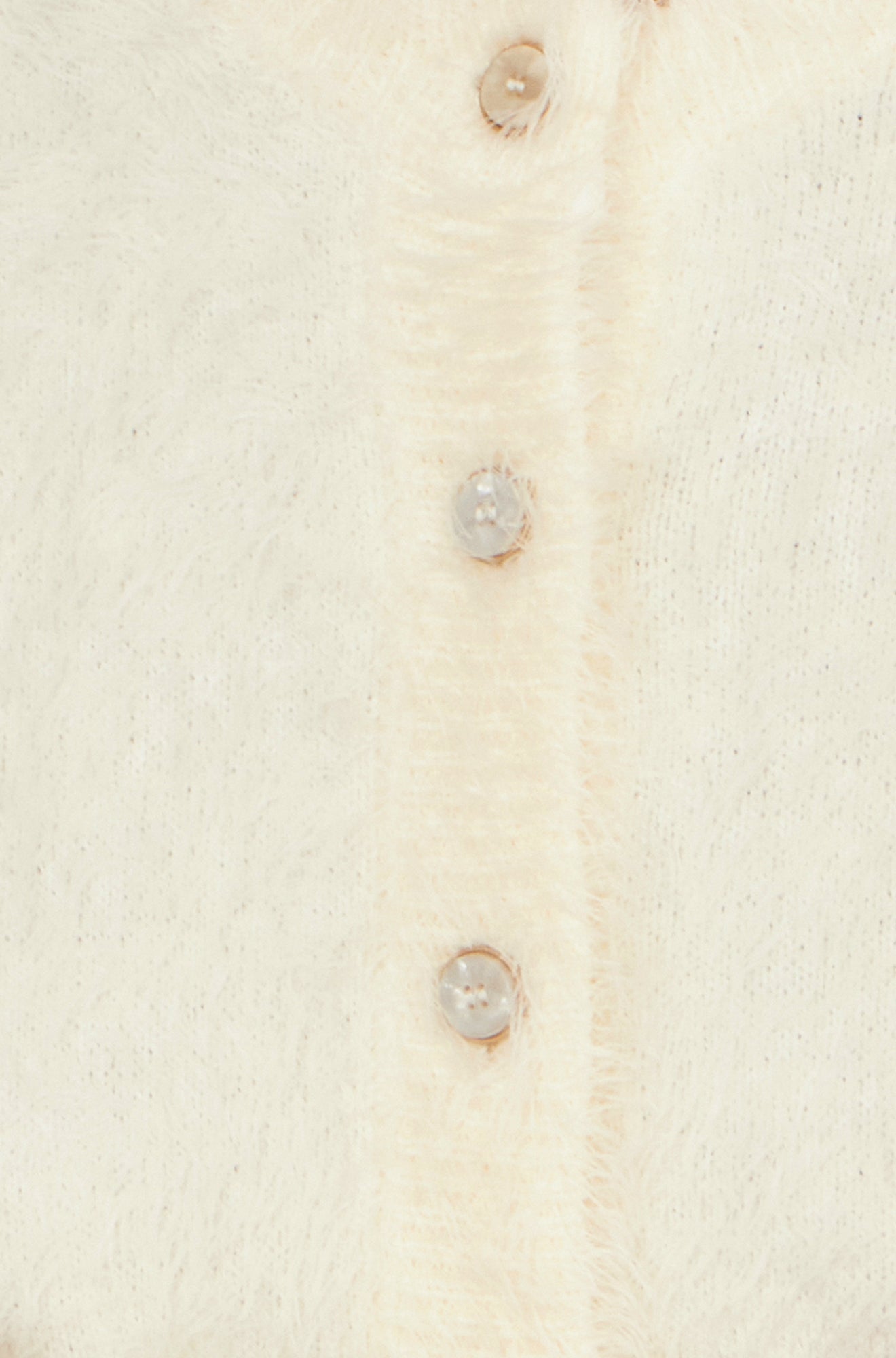 Yumi Ivory Eyelash Knit Cropped Cardigan