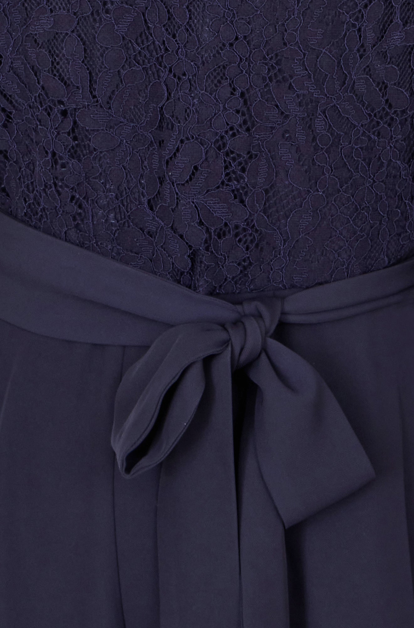 Yumi Navy Lace Applique Jumpsuit